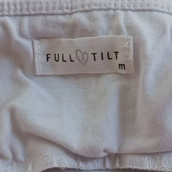 Full Tilt Tube Top Bandeau‎  Sz XS white w/stripes Hippie Groovy Festival Summer - Picture 4 of 7